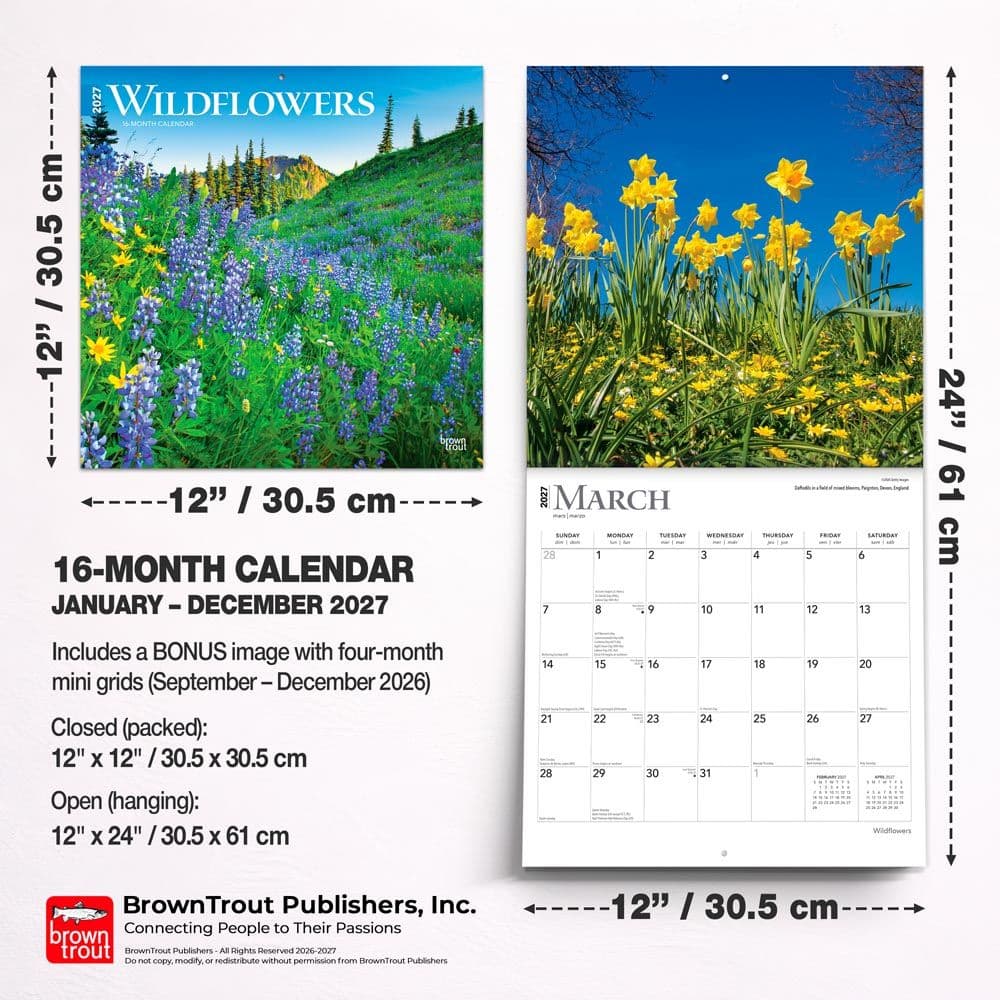 Wildflowers 2027 Wall Calendar Sixth Alternate Image