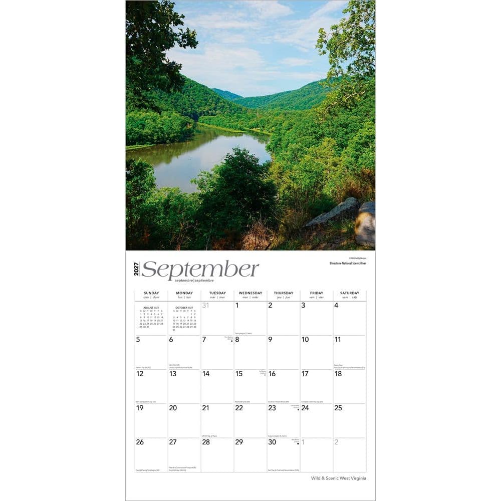 West Virginia Wild and Scenic 2027 Wall Calendar Third Alternate Image