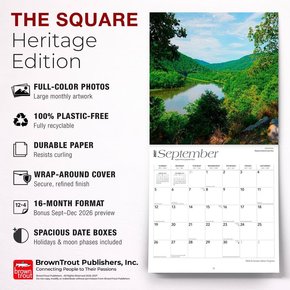 West Virginia Wild and Scenic 2027 Wall Calendar Fifth Alternate Image