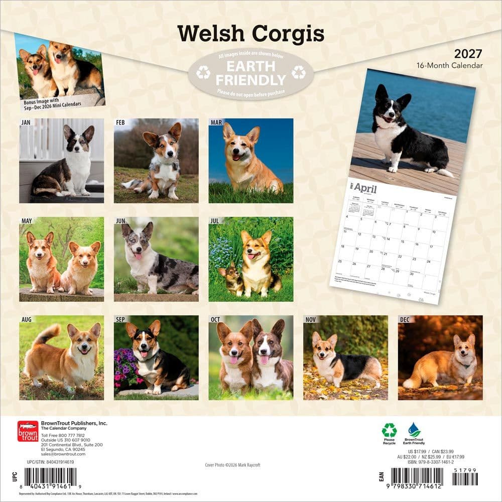 Welsh Corgis 2027 Wall Calendar First Alternate Image