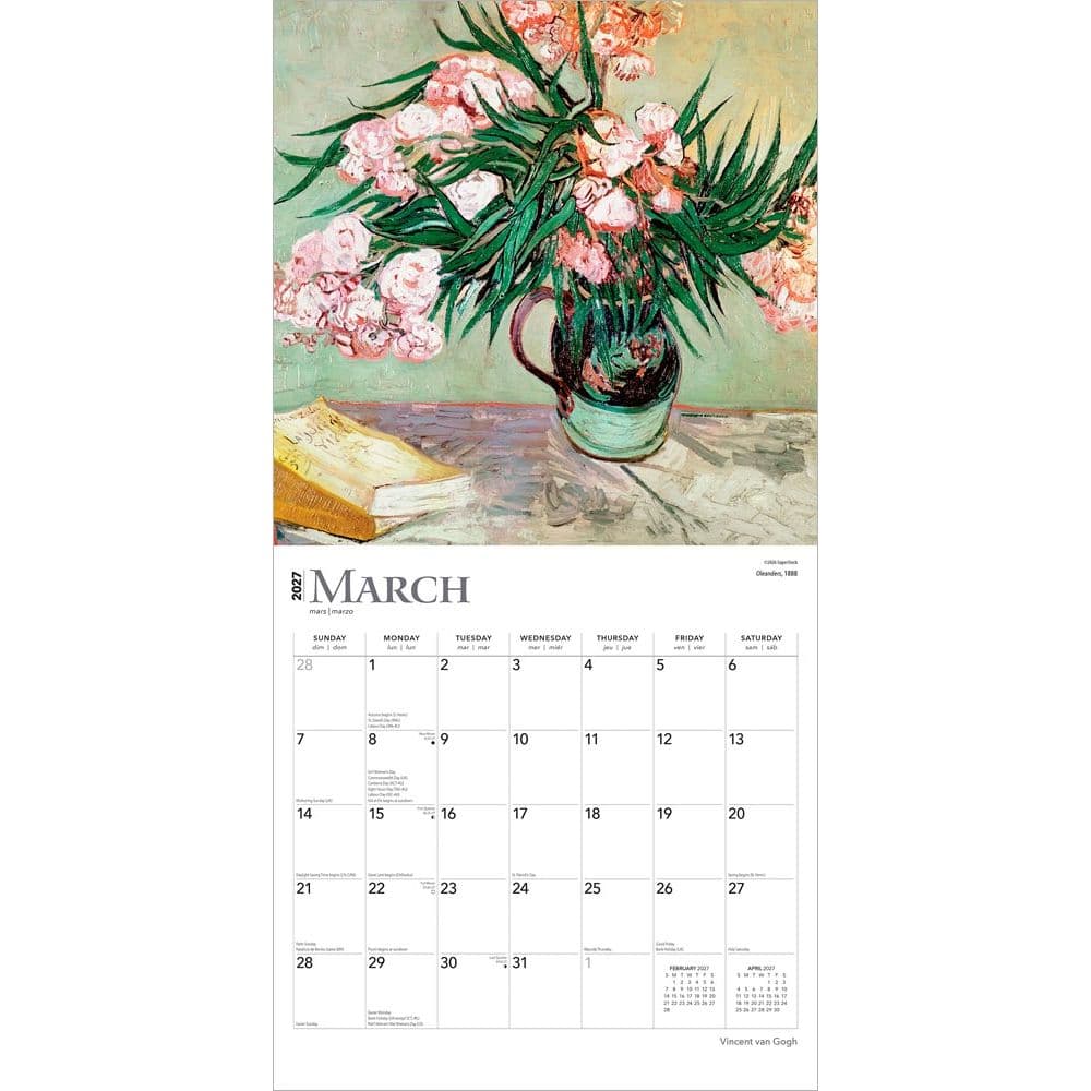 Van Gogh 2027 Wall Calendar Second Alternate Image