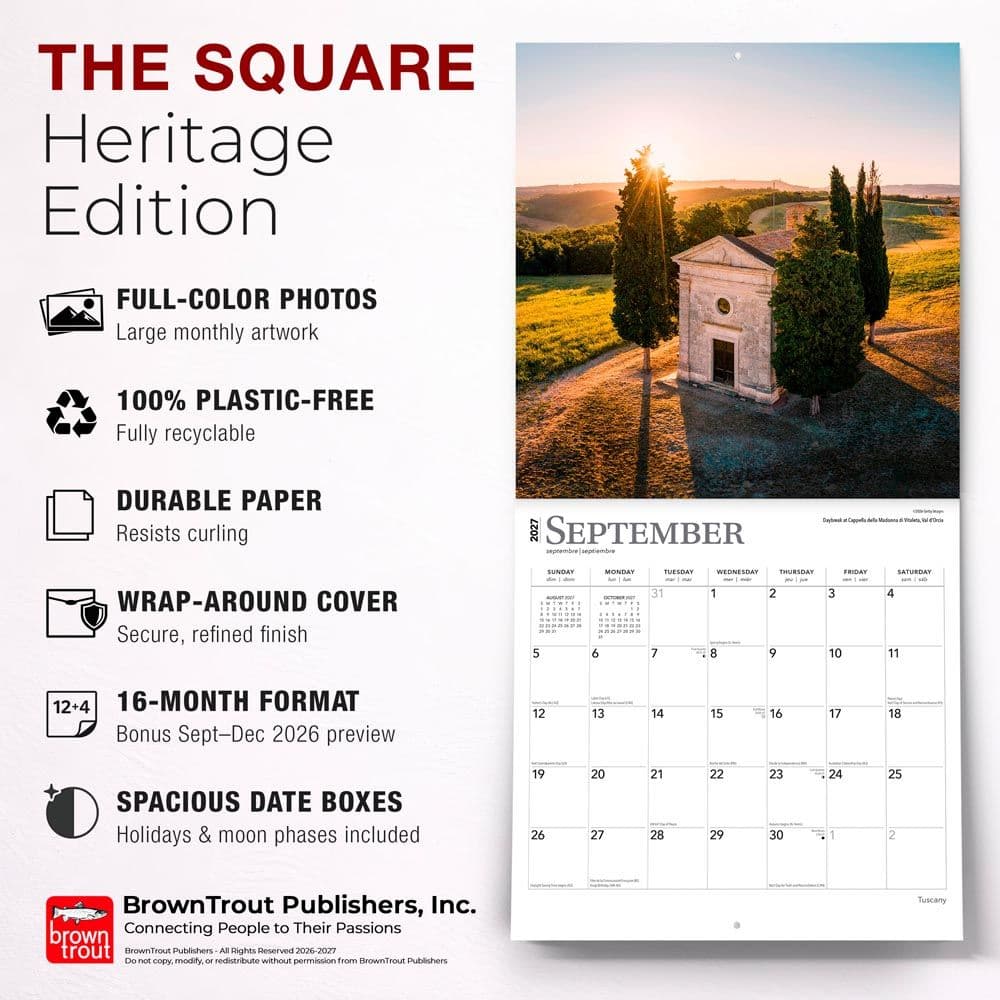 Tuscany 2027 Wall Calendar Fifth Alternate Image
