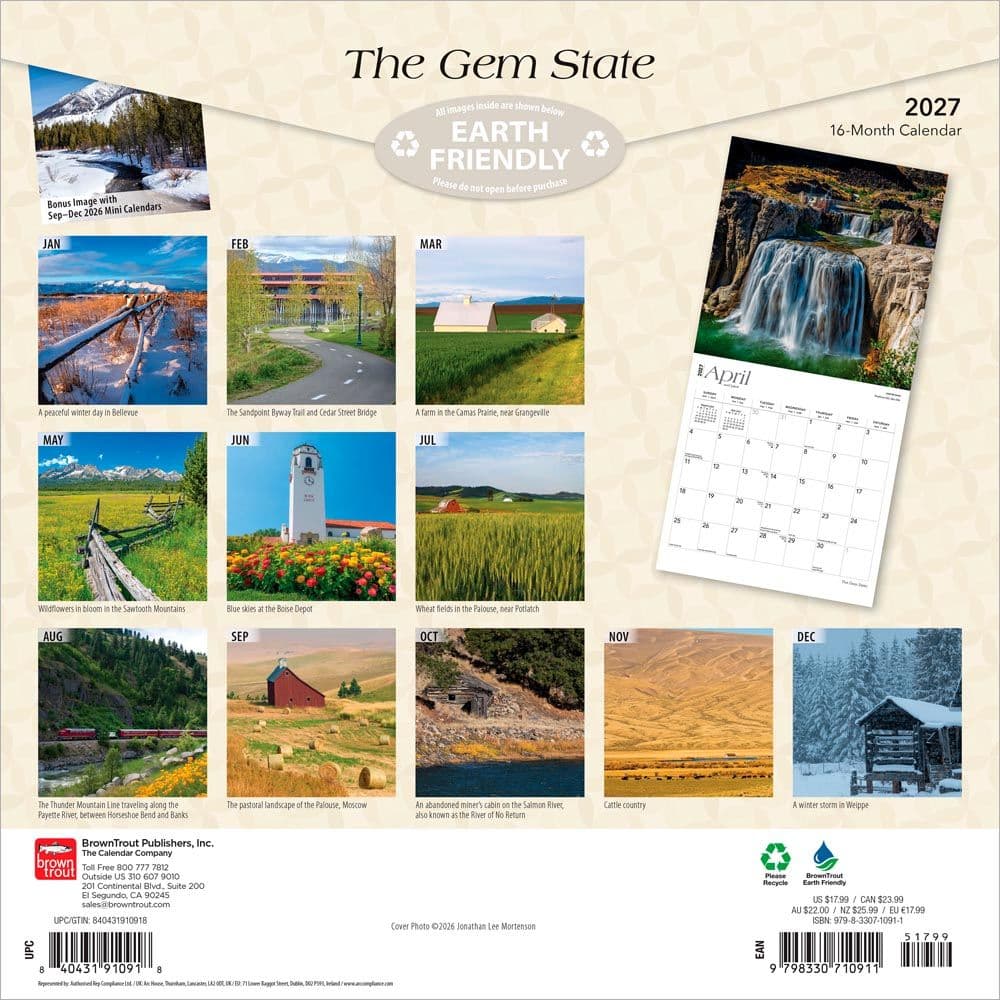Gem State Idaho 2027 Wall Calendar First Alternate Image