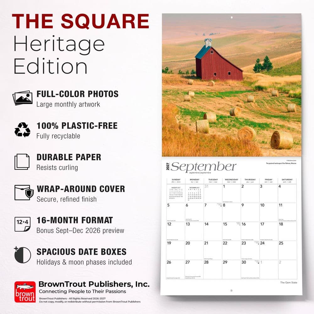 Gem State Idaho 2027 Wall Calendar Fifth Alternate Image