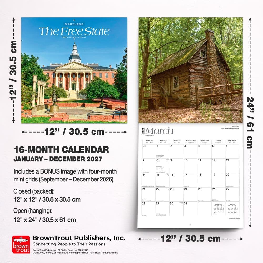 Free State Maryland 2027 Wall Calendar Sixth Alternate Image