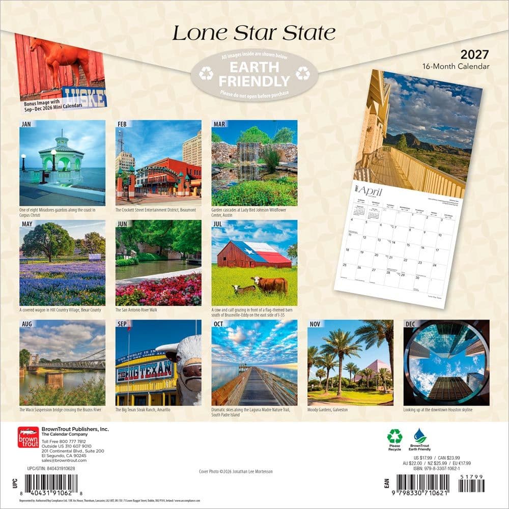Texas Places 2027 Wall Calendar First Alternate Image