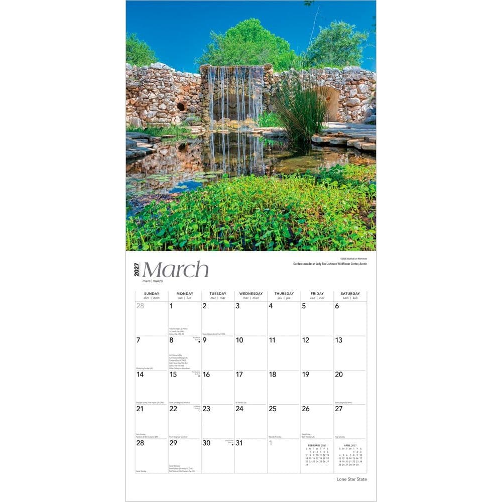 Texas Places 2027 Wall Calendar Second Alternate Image