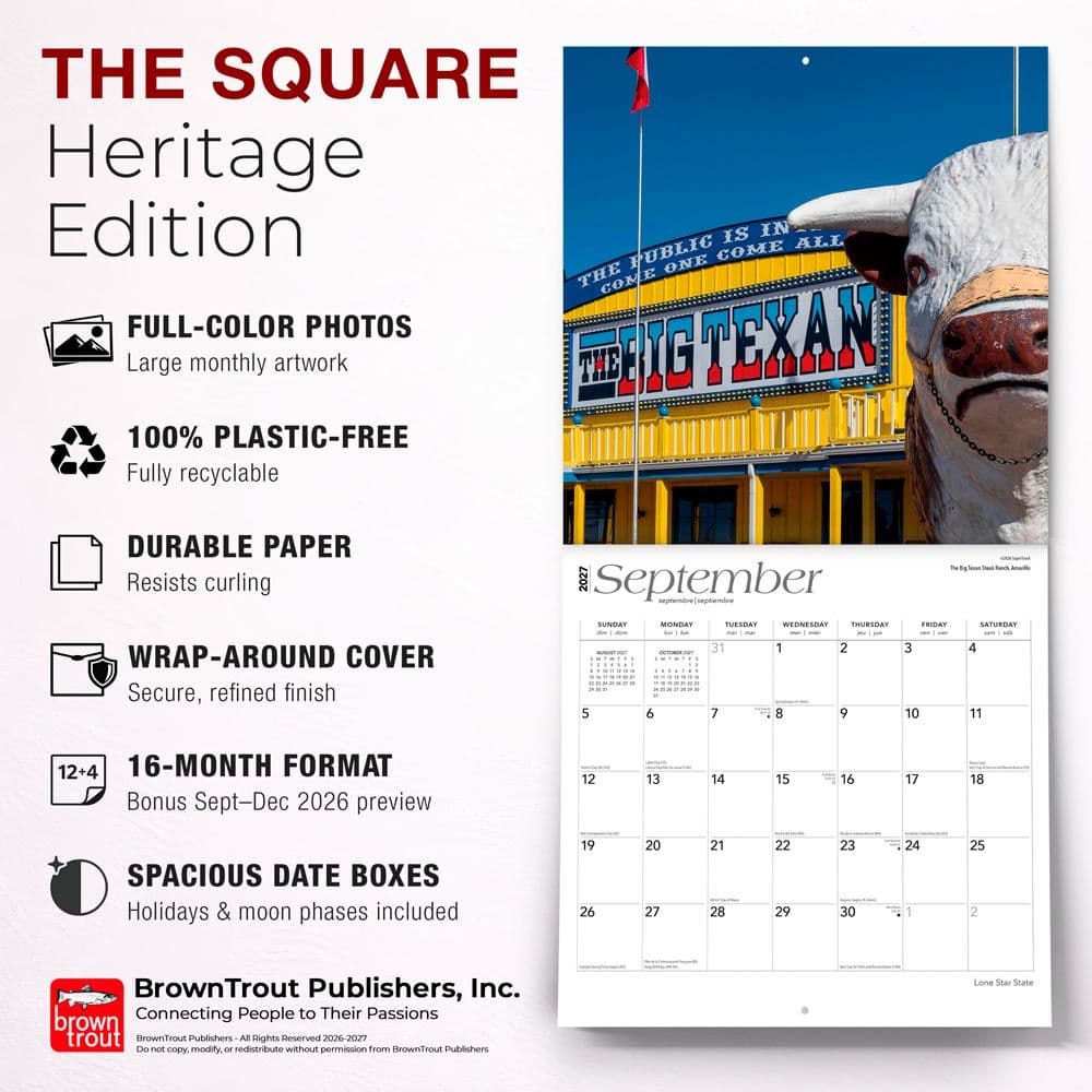 Texas Places 2027 Wall Calendar Fifth Alternate Image