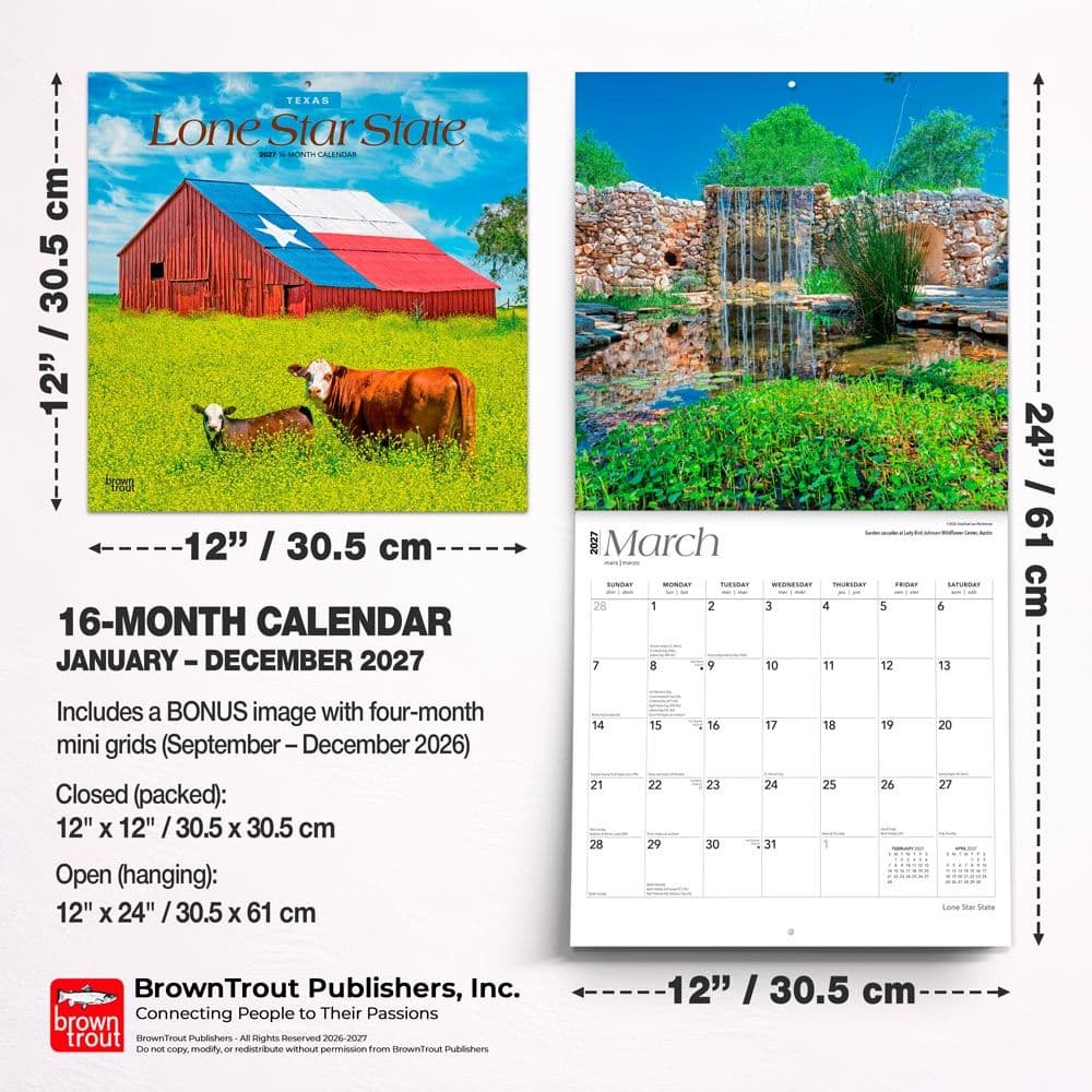 Texas Places 2027 Wall Calendar Sixth Alternate Image