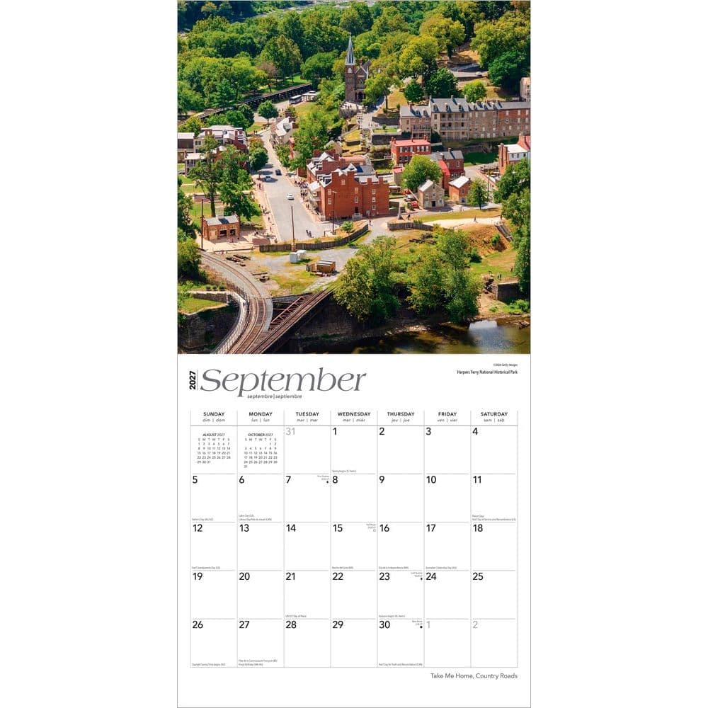 Take Me Home Country Roads 2027 Wall Calendar Third Alternate Image