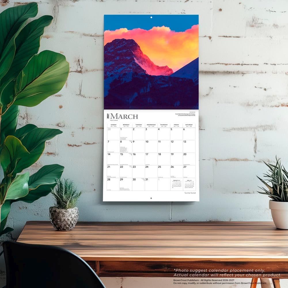 Sunrise Sunset 2027 Wall Calendar Fourth Alternate Image