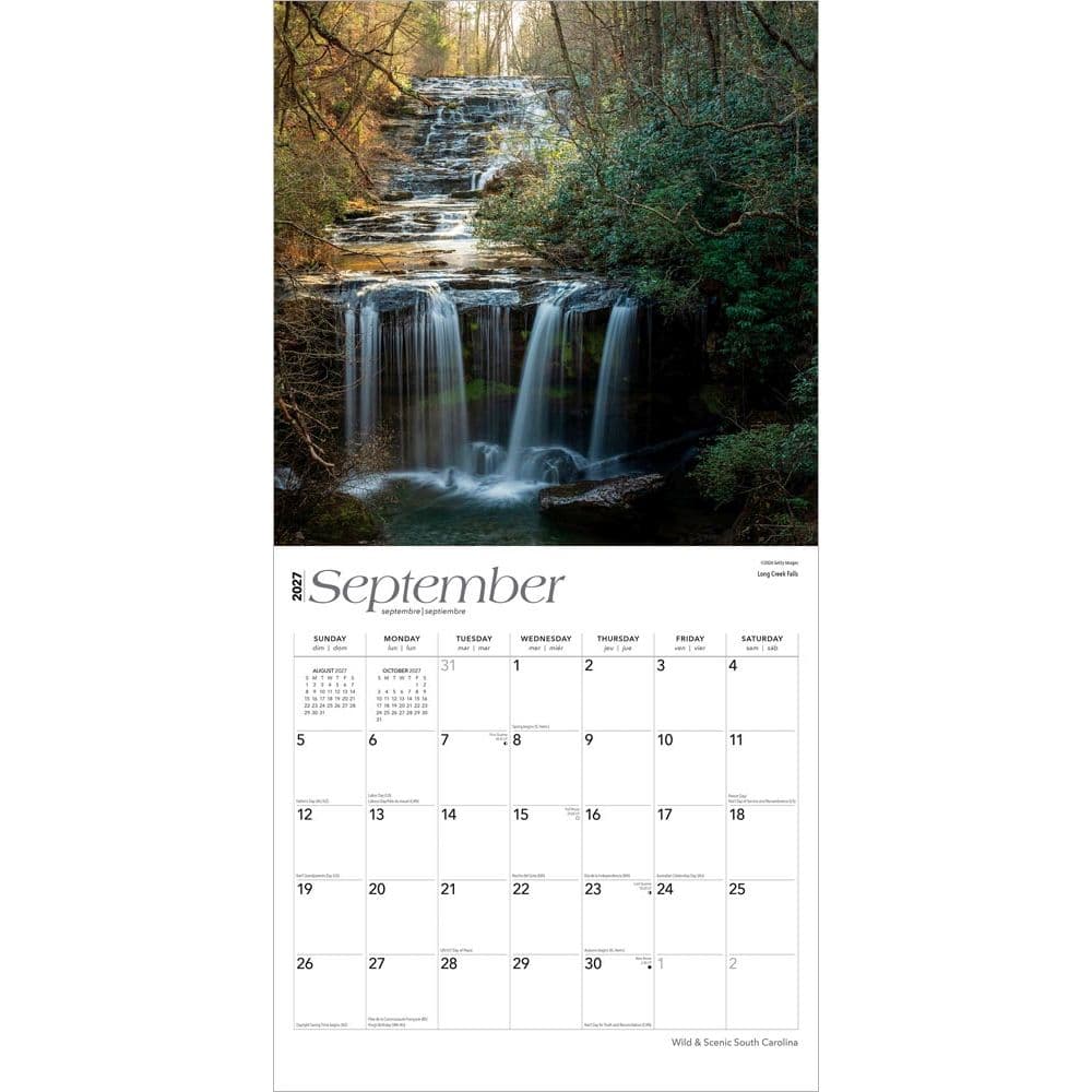 South Carolina Wild and Scenic 2027 Wall Calendar Third Alternate Image