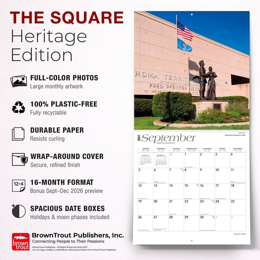 Sooner State Oklahoma 2027 Wall Calendar Fifth Alternate Image