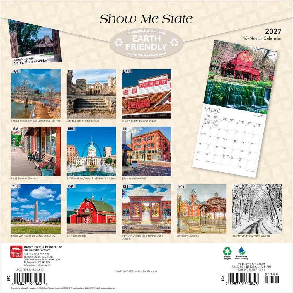 Show Me State Missouri 2027 Wall Calendar First Alternate Image