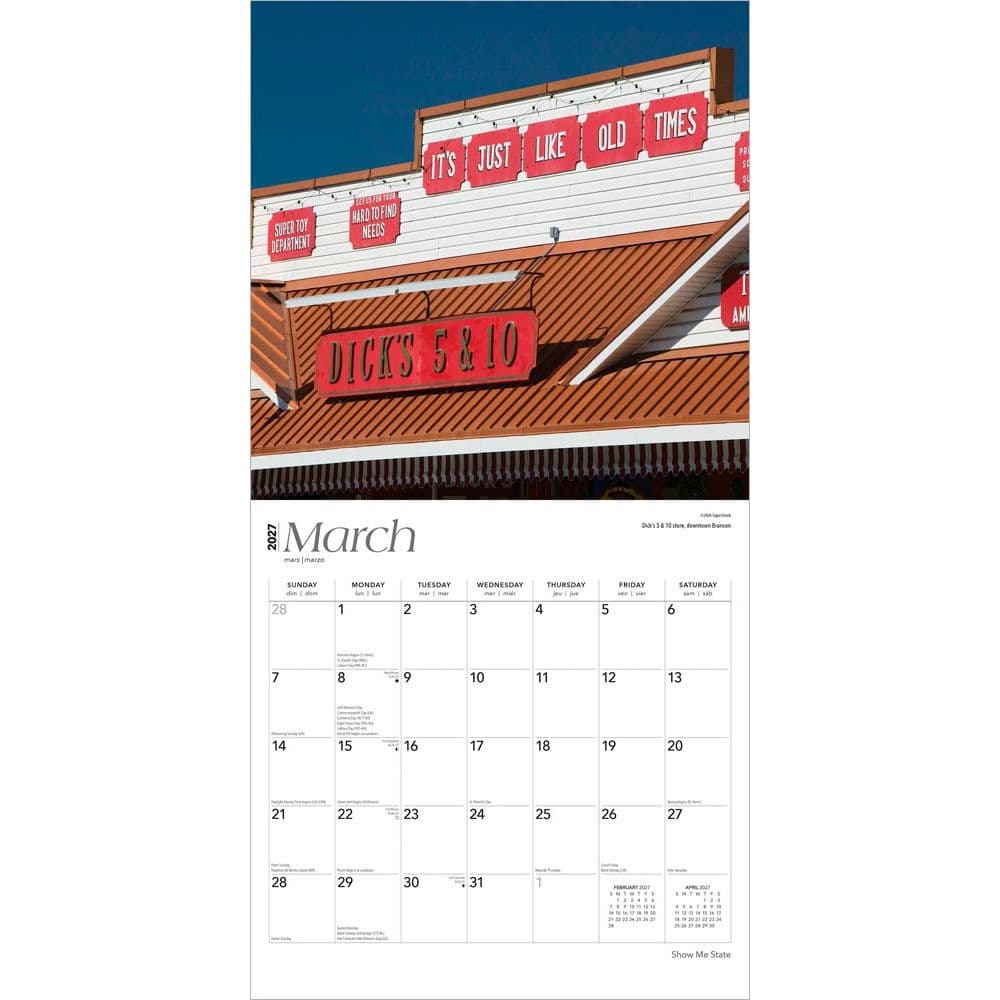 Show Me State Missouri 2027 Wall Calendar Second Alternate Image