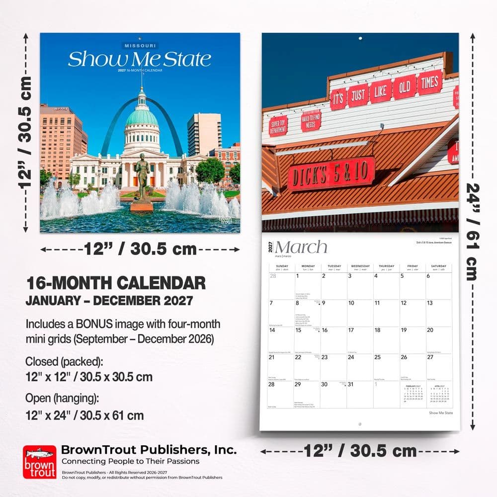 Show Me State Missouri 2027 Wall Calendar Sixth Alternate Image