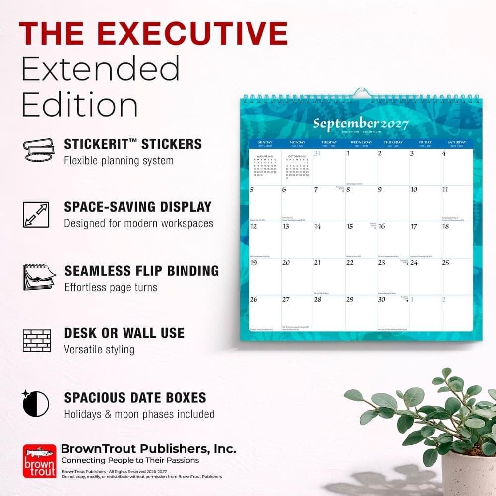 Seaside Currents Spiral 2027 Wall Calendar Fifth Alternate Image