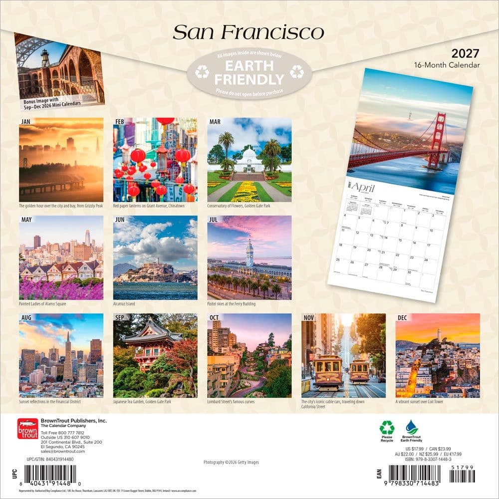 San Francisco 2027 Wall Calendar First Alternate Image