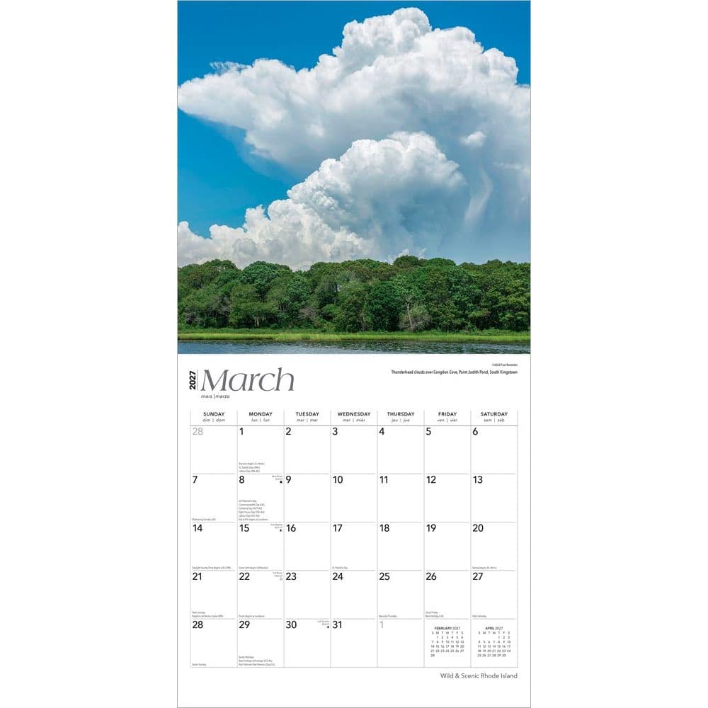 Rhode Island 2027 Wall Calendar Second Alternate Image