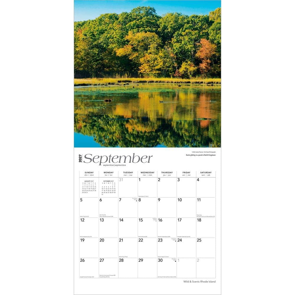 Rhode Island 2027 Wall Calendar Third Alternate Image