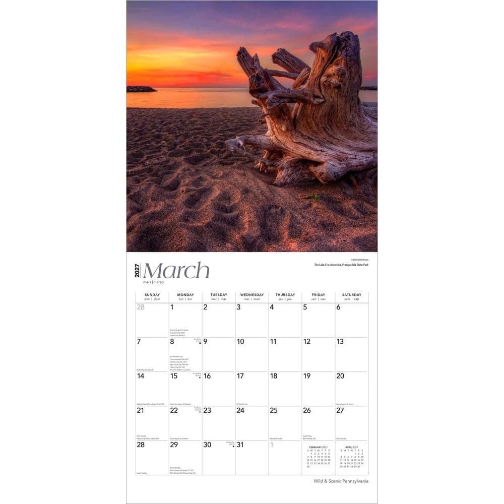 Pennsylvania Wild and Scenic 2027 Wall Calendar Second Alternate Image