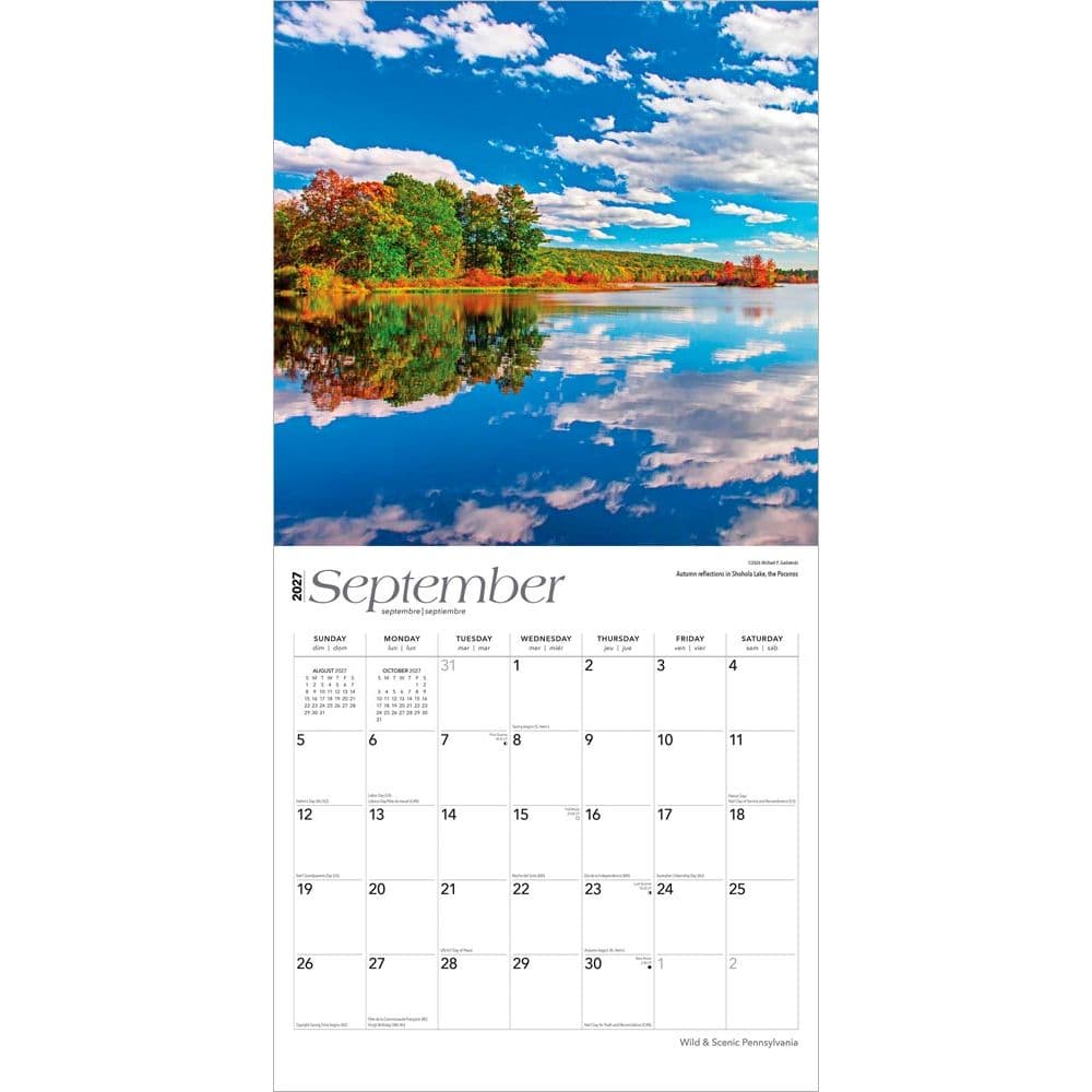 Pennsylvania Wild and Scenic 2027 Wall Calendar Third Alternate Image