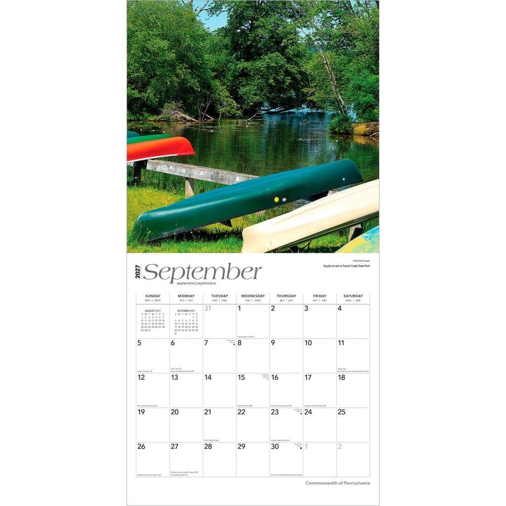 Pennsylvania Places 2027 Wall Calendar Third Alternate Image