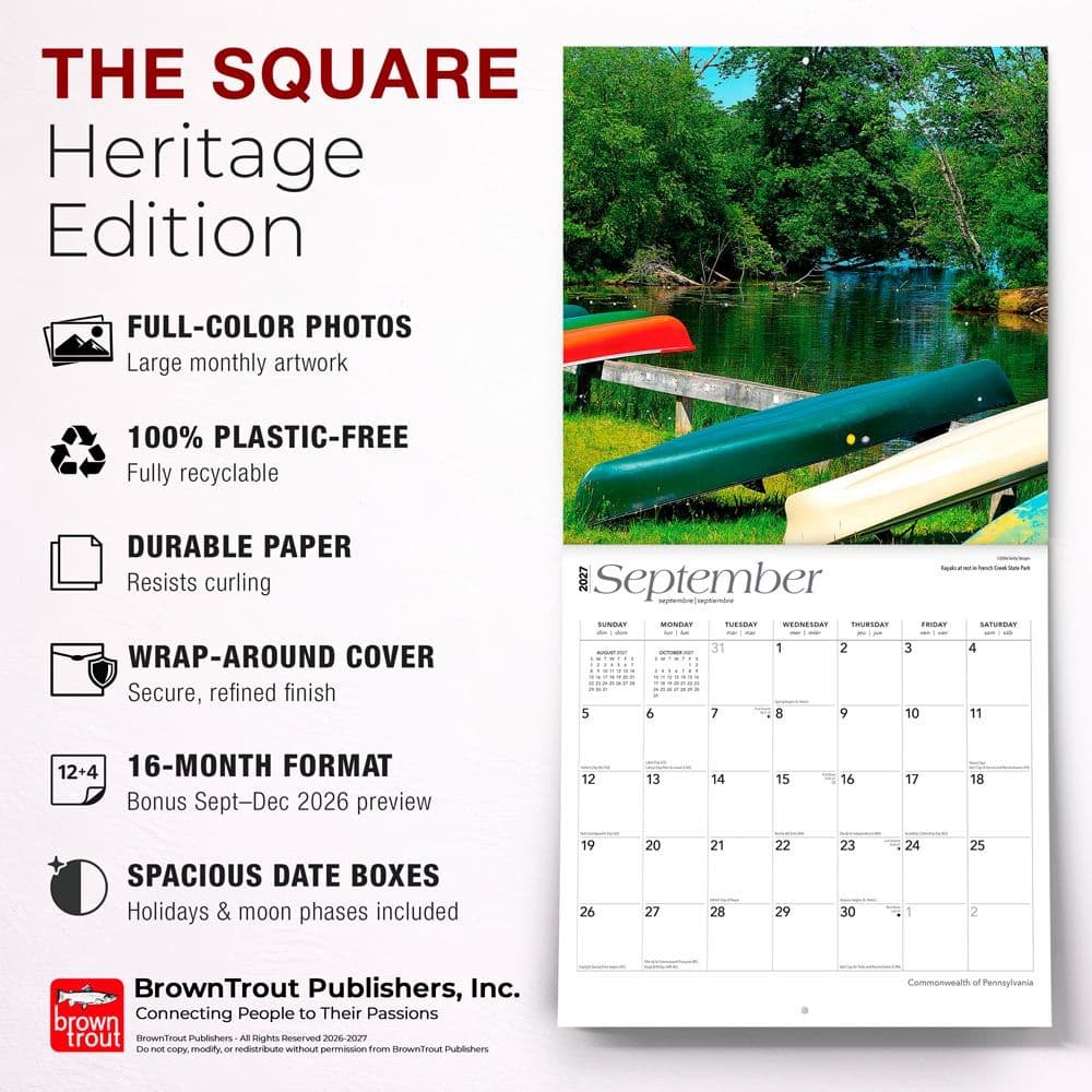 Pennsylvania Places 2027 Wall Calendar Fifth Alternate Image