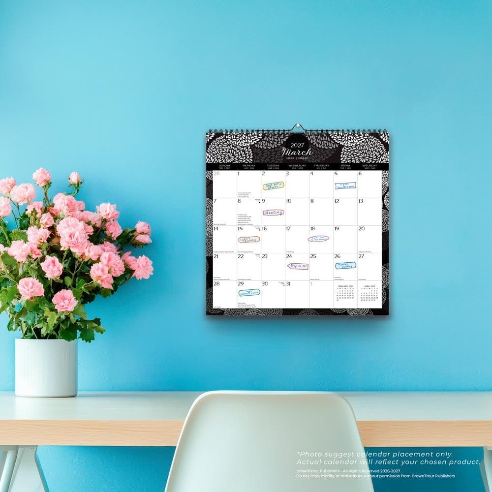 Ebony And Ivory Spiral 2027 Wall Calendar Fourth Alternate Image