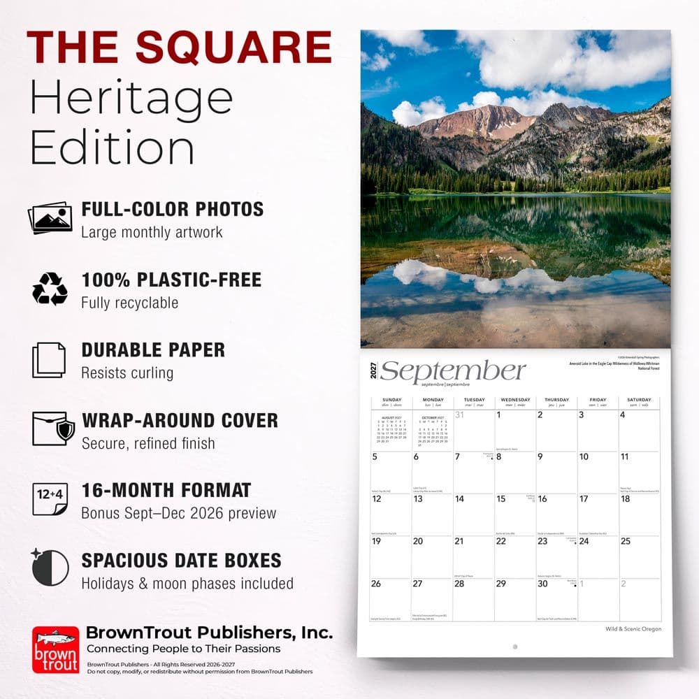 Oregon Wild and Scenic 2027 Wall Calendar Fifth Alternate Image