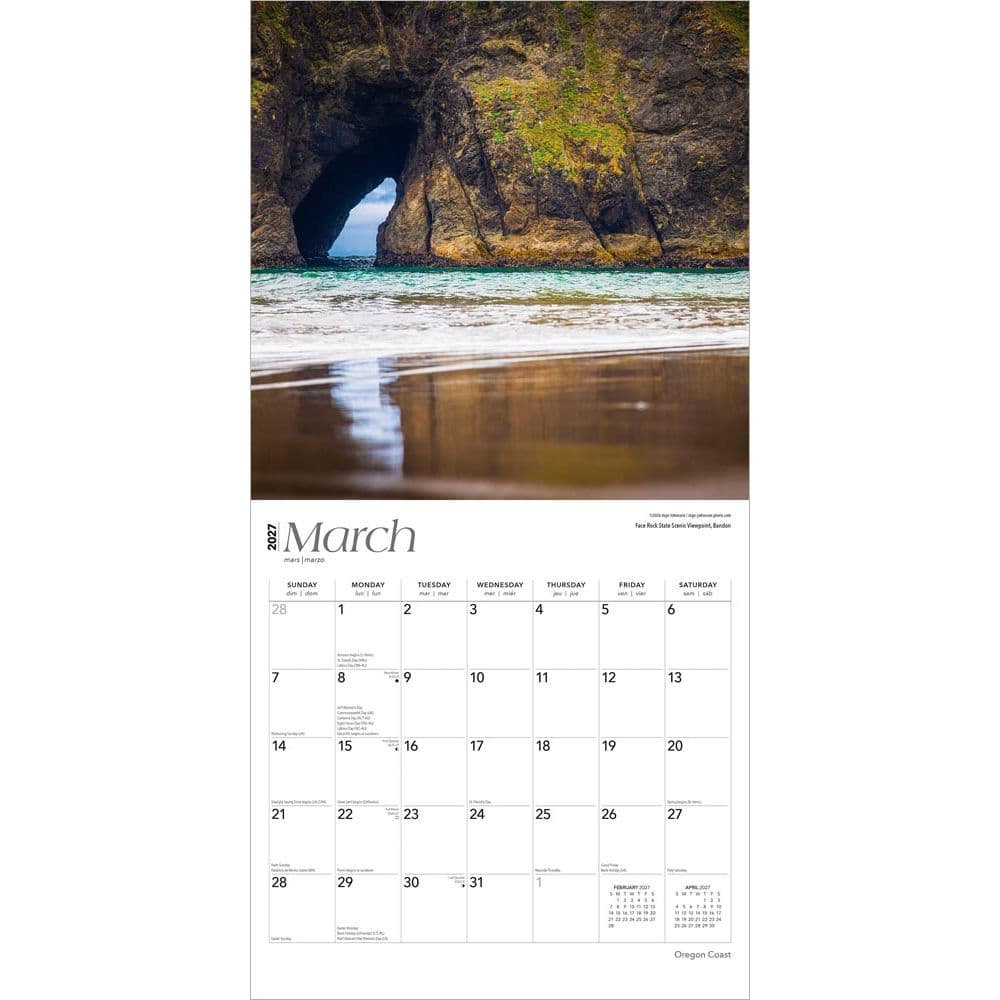 Oregon Coast 2027 Wall Calendar Second Alternate Image