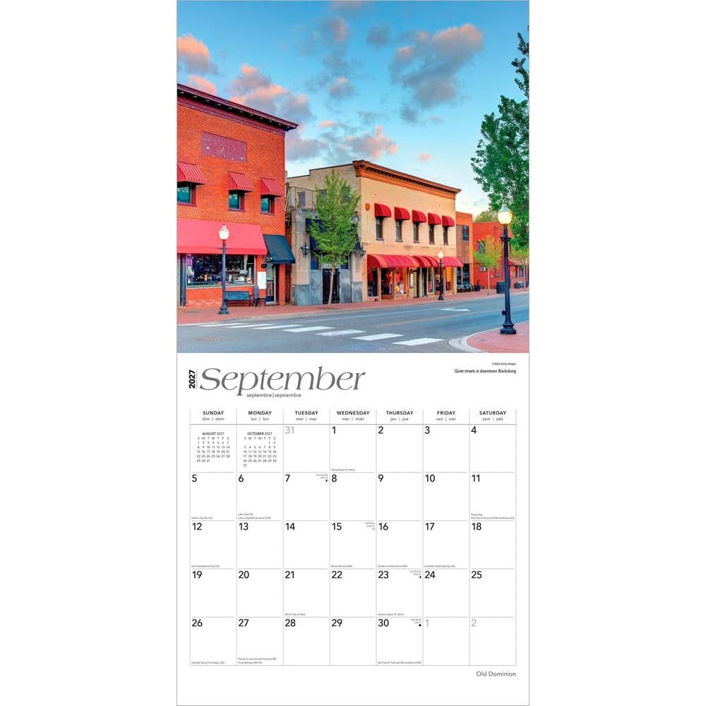 Virginia Places 2027 Wall Calendar Third Alternate Image