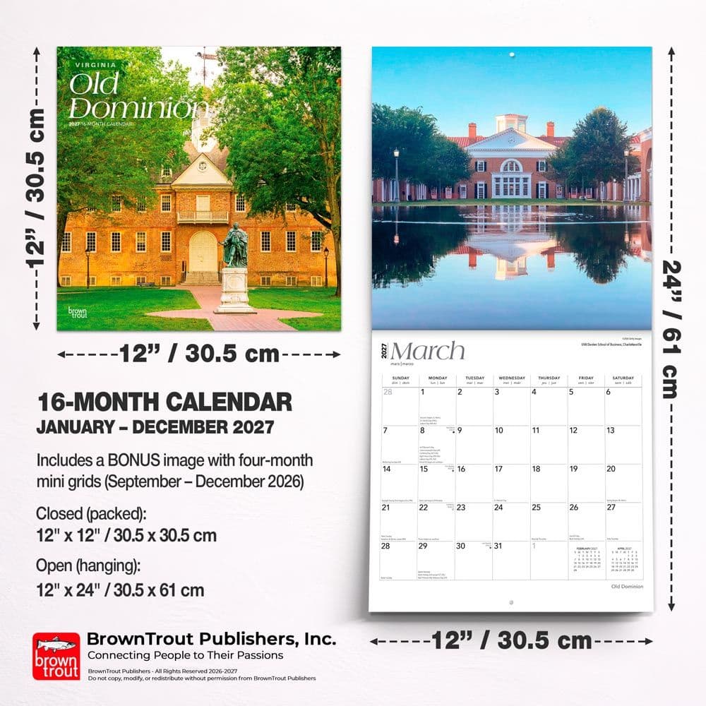 Virginia Places 2027 Wall Calendar Sixth Alternate Image