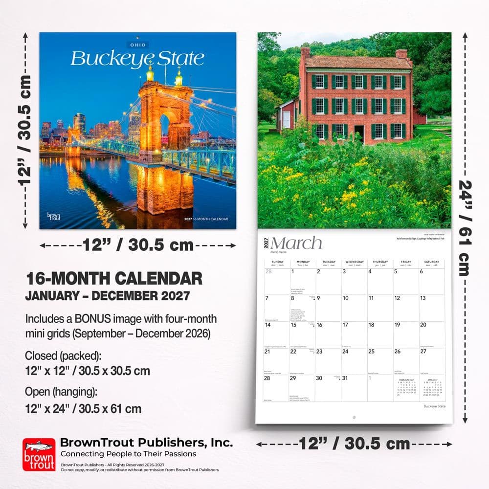 Ohio Places 2027 Wall Calendar Sixth Alternate Image