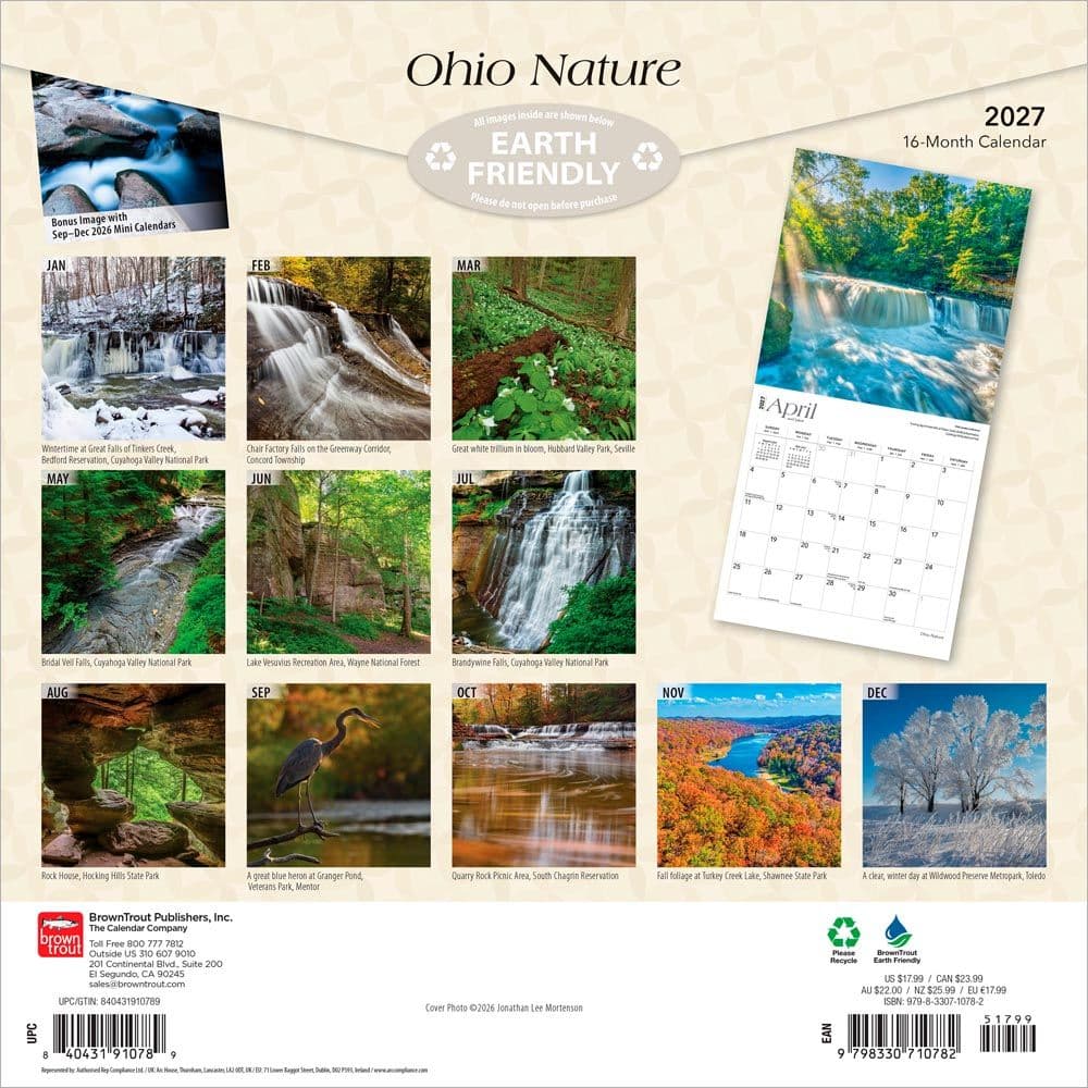 Ohio Nature 2027 Wall Calendar First Alternate Image