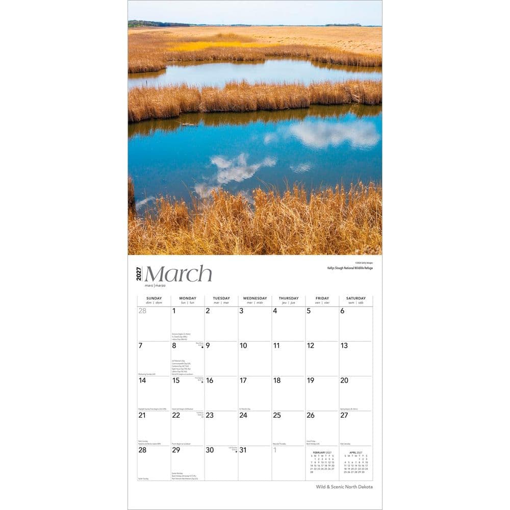 North Dakota 2027 Wall Calendar Second Alternate Image