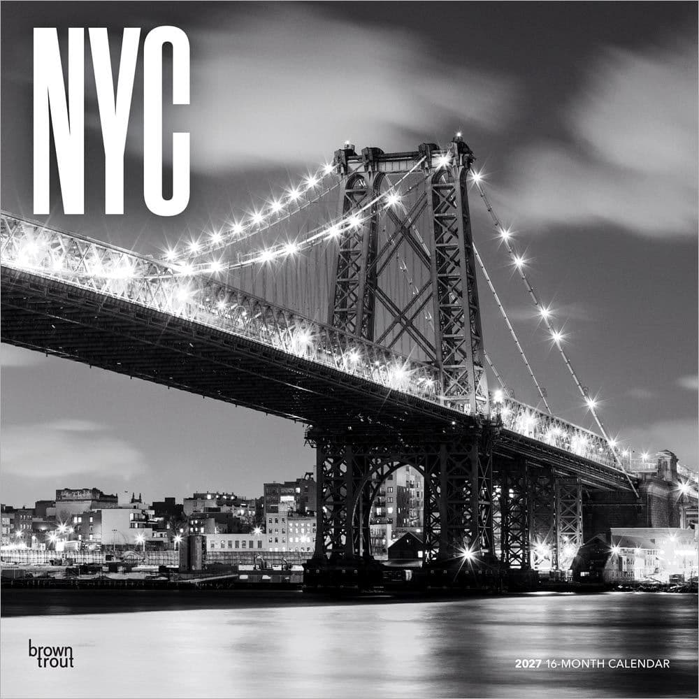 New York City Black and White 2027 Wall Calendar Main Product Image