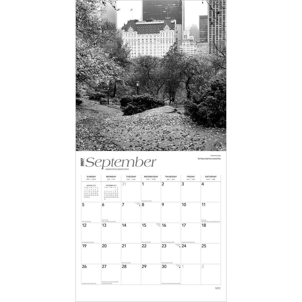 New York City Black and White 2027 Wall Calendar - Calendars.com