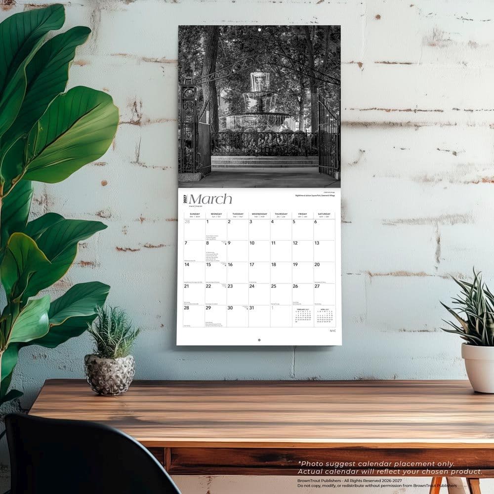 New York City Black and White 2027 Wall Calendar Fourth Alternate Image