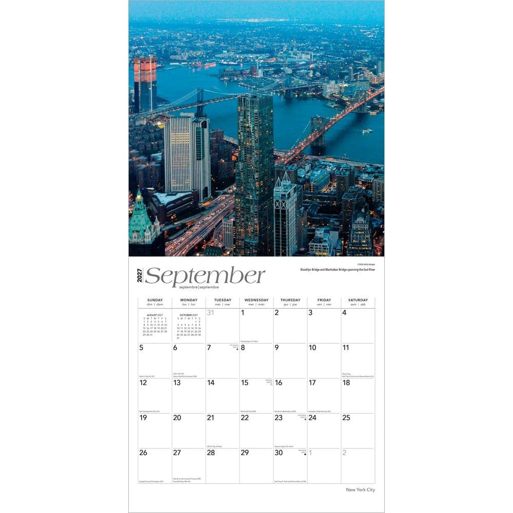 New York City 2027 Wall Calendar Third Alternate Image