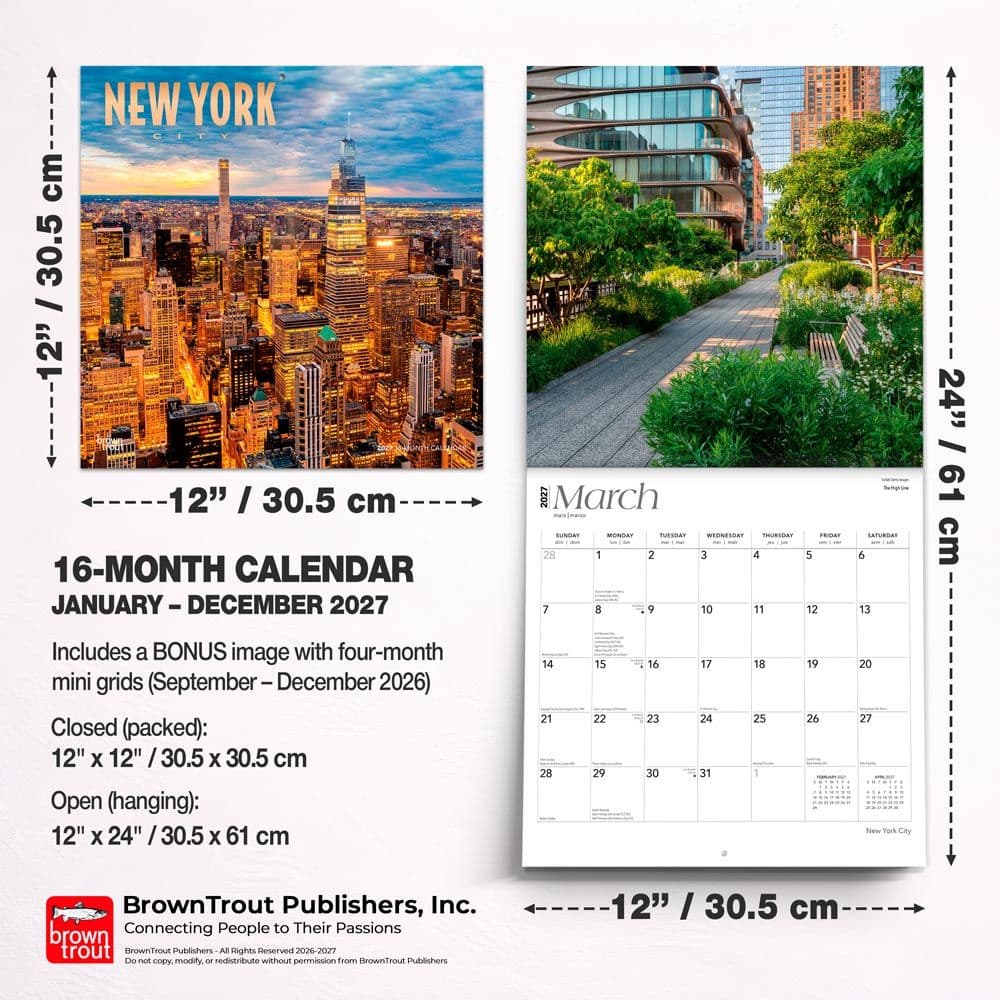 New York City 2027 Wall Calendar - Calendars.com