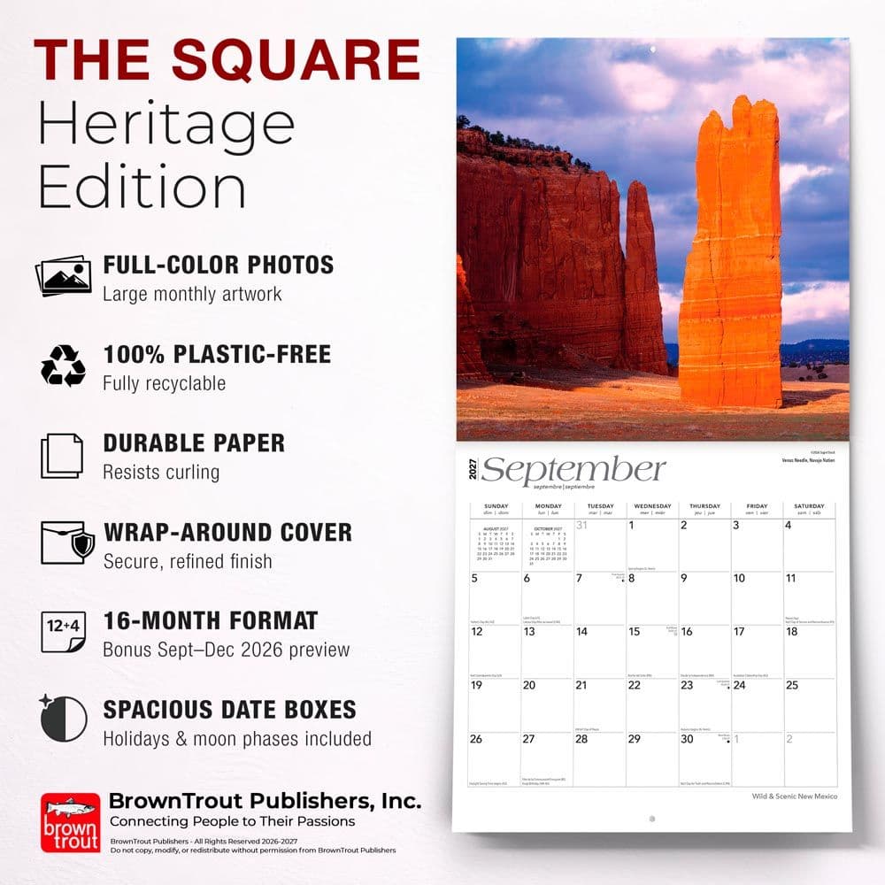 New Mexico Wild and Scenic 2027 Wall Calendar Fifth Alternate Image