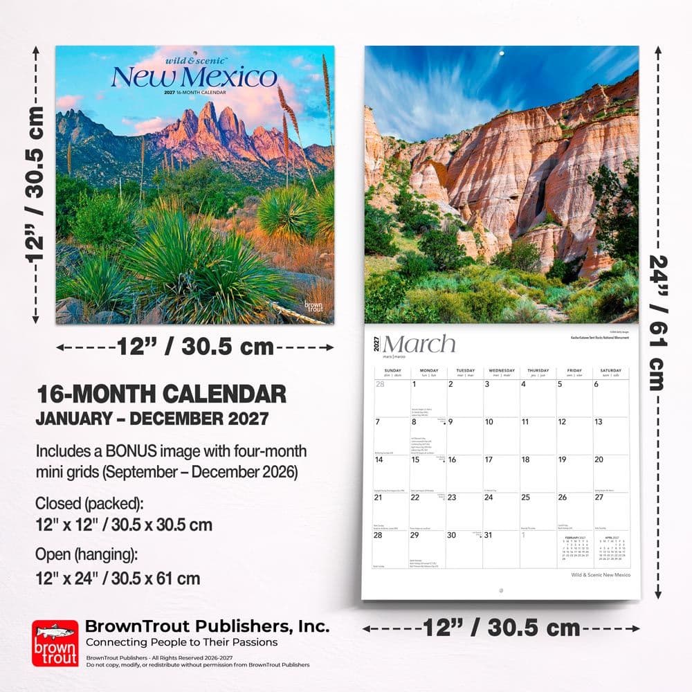 New Mexico Wild and Scenic 2027 Wall Calendar Sixth Alternate Image