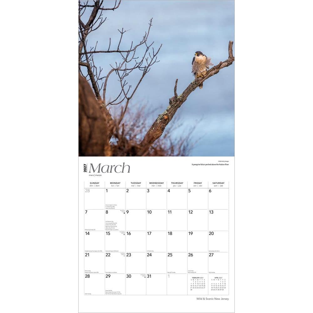 New Jersey Wild and Scenic 2027 Wall Calendar Second Alternate Image
