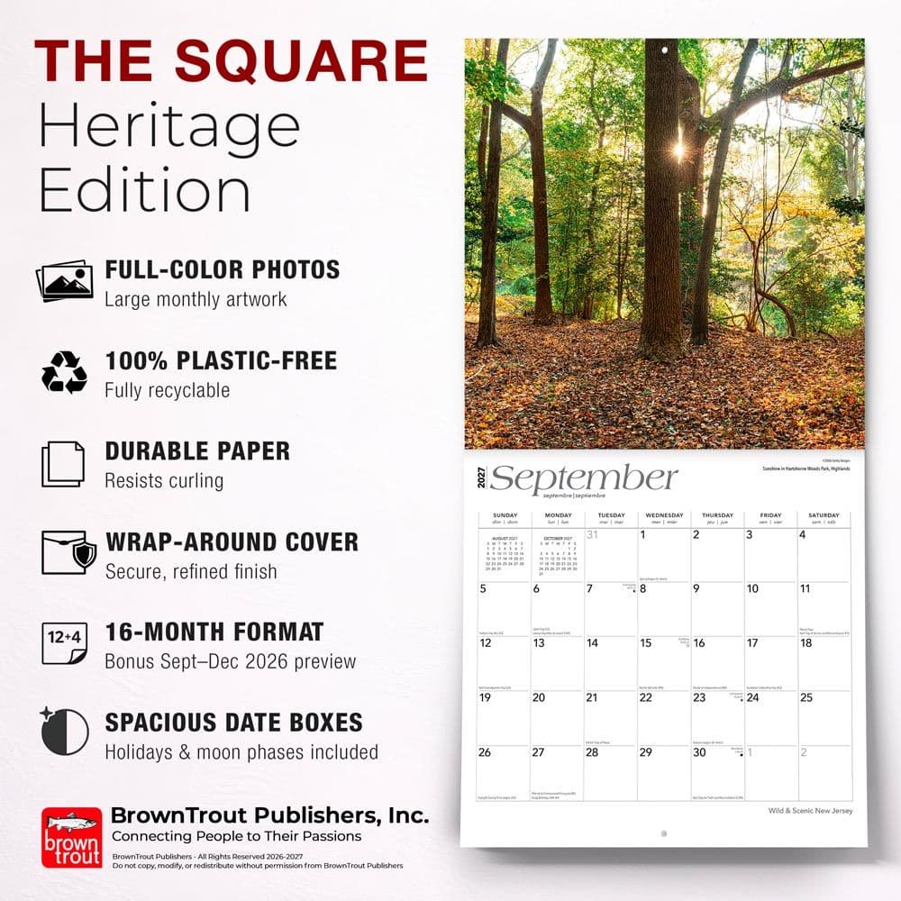 New Jersey Wild and Scenic 2027 Wall Calendar Fifth Alternate Image