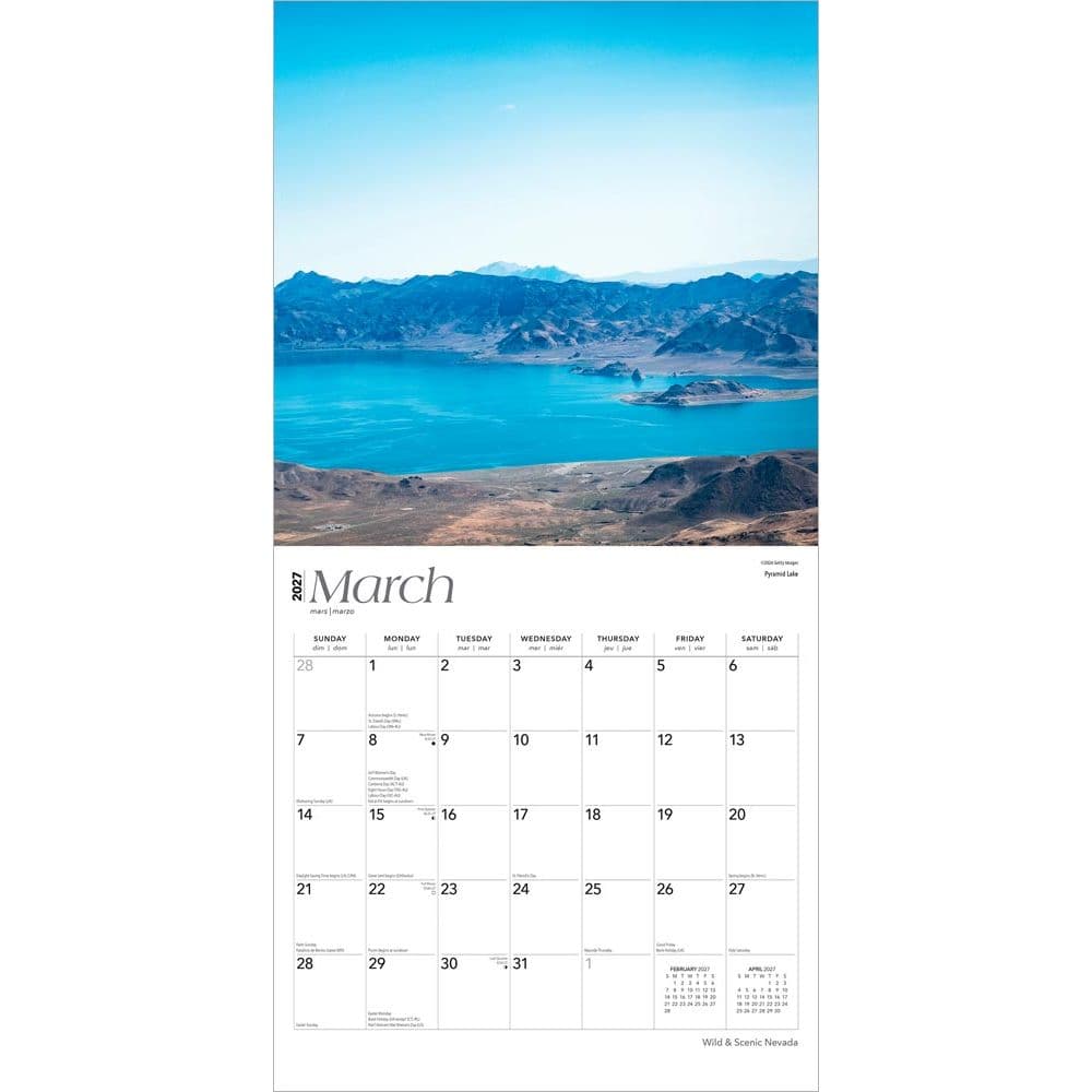 Nevada Wild and Scenic 2027 Wall Calendar Second Alternate Image