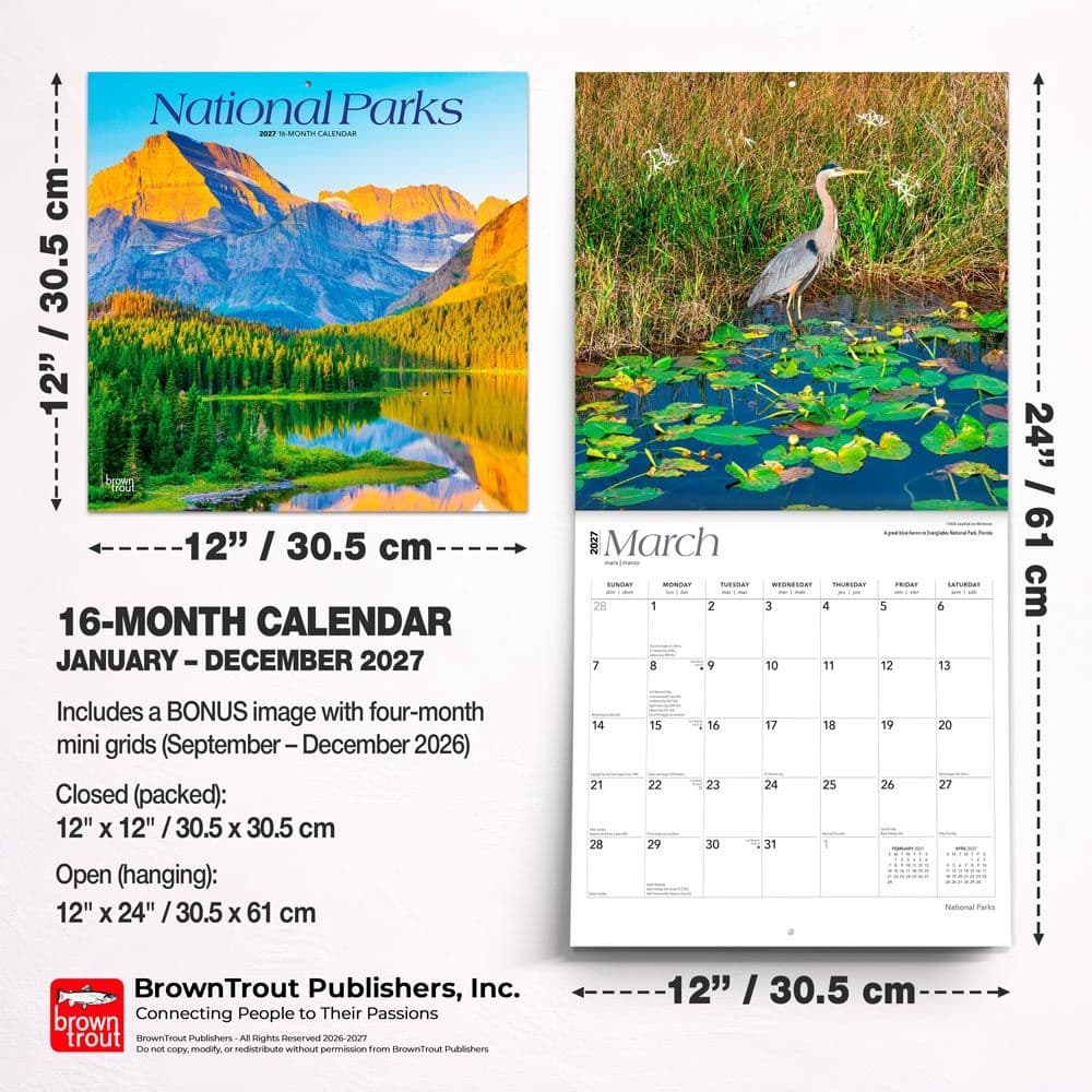 National Parks 2027 Wall Calendar Sixth Alternate Image