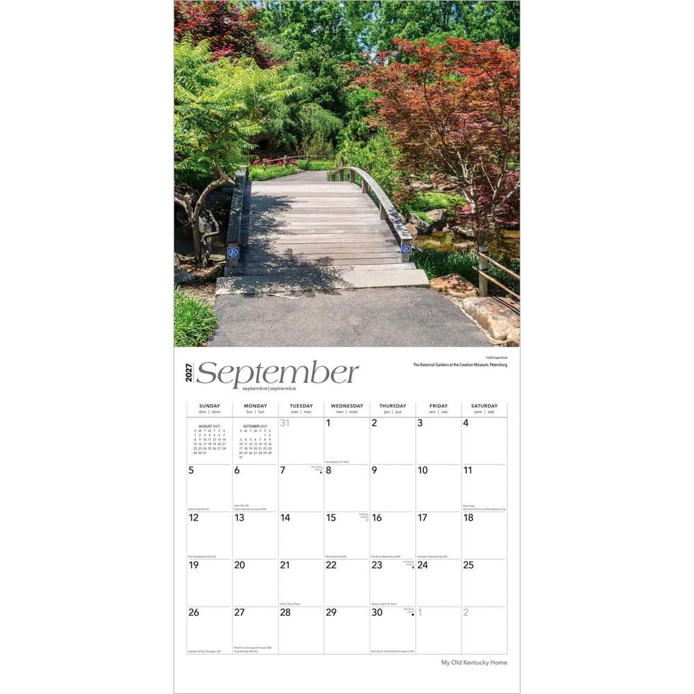 My Old Kentucky Home 2027 Wall Calendar Third Alternate Image