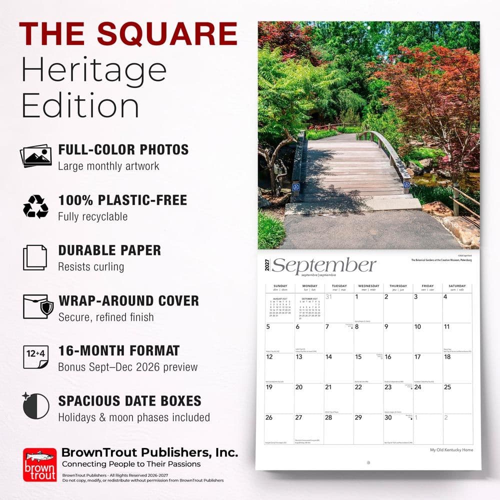 My Old Kentucky Home 2027 Wall Calendar Fifth Alternate Image
