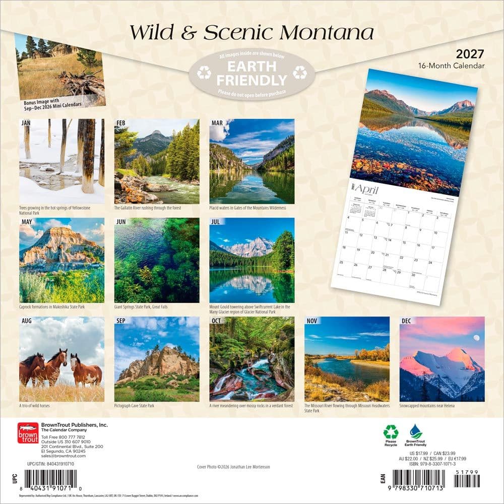 Montana Wild and Scenic 2027 Wall Calendar First Alternate Image